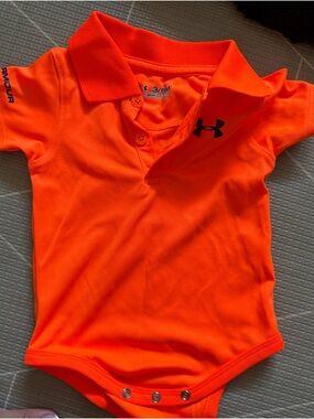 Under Armour Neon Orange Baby Polo Bodysuit